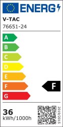 Plafon V-TAC 36W LED SAMSUNG CHIP okrągły 42cm natynkowy pilot czujnik ruchu IP44 biały VT-8630S 4000K 3820lm 5 lat gwarancji