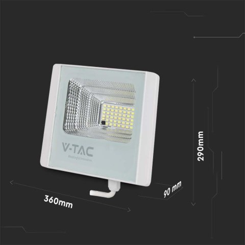 Projektor LED solarny V-TAC 40W biały IP65 pilot timer VT-200W 6400K 3100lm
