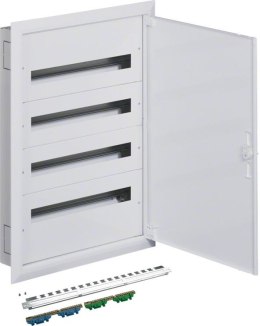 Rozdzielnica podtynkowa z zaciskami PE/N 4R/96M (4x24) I kl. IP40 Hager FW424FT