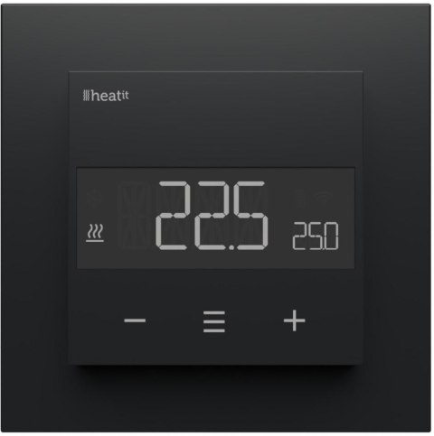 Termostat Heatit Z-TRM6 Black Matt Z-Wave Thermostat 3600W 16A 868,4 Mhz