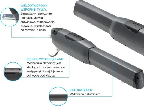 Zestaw CAME NEW ATI30DGF SAFE 24V TOP do 6m bram dwuskrzydłowych