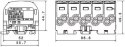 Blok rozdzielczy - odgałęźny Al/Cu 80150 SIMBLOCK sza/nie/zie SCB 25-5X 81500020