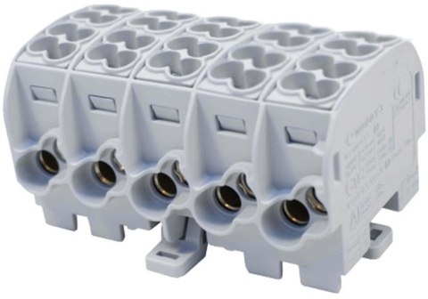 Blok rozdzielczy - odgałęźny Al/Cu 80150 SIMBLOCK szary SCB 25-5X 81500002