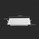 Panel LED V-TAC wpuszczany premium downlight 6W kwadrat 120x120 VT-61006 3000K 660lm