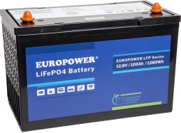 Akumulator LiFePO4 EUROPOWER serii LFP 12,8V 100Ah Bluetooth (Żywotność ~2000 cykli)