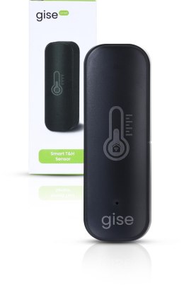 GISE Smart Czujnik temperatury i wilgotności Wi-Fi Czarny | Tuya | GTHS-WF-01-B