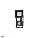 Naświetlacz LED SMD KASTEL 10W 4000K 800LM IP65 czarny cz. pir