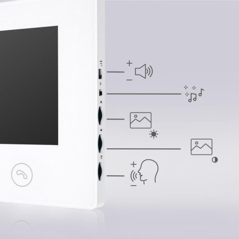 WIDEODOMOFON EURA VDP-90A3 DELTA + biały monitor TUYA