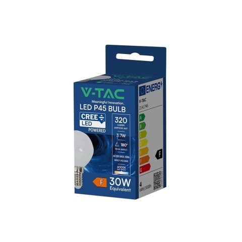Żarówka LED V-TAC CREE CHIP 3,7W E14 kulka P45 VT-1819 4000K 320lm 6 lat gwarancji