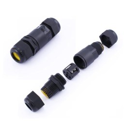Złączka mufa hermetyczna 2x3Pin czarna 0.5-1.5mm2 średnica przewodu 5-9mm IP68 V-TAC VT-868