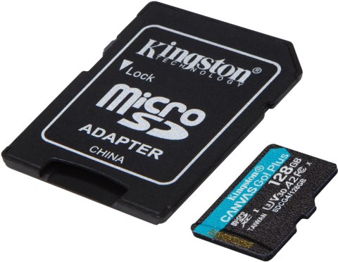 Karta pamięci microSD 128GB Kingston CanvasGo! Plus 200MB/s A2 U3 V30 + adapter