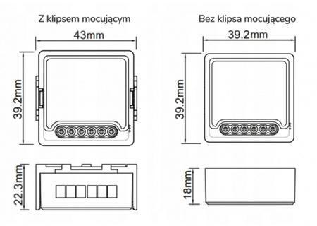 Moduł OXT mini przekaźnik beznapięciowy AC 230V DC 5V 12-48V WiFi TUYA
