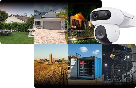 Kamera IP Ezviz HB90X Dual 4G Wi-Fi Kit 4MP+4MP z panelem solarnym 8W