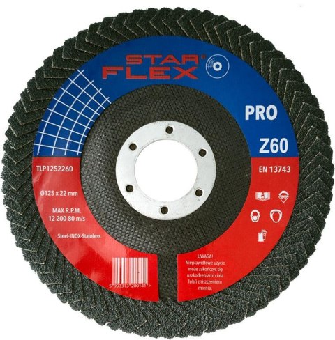 Tarcza listkowa pachwinowa Star Flex 125-22 gran 60 TLP1252260