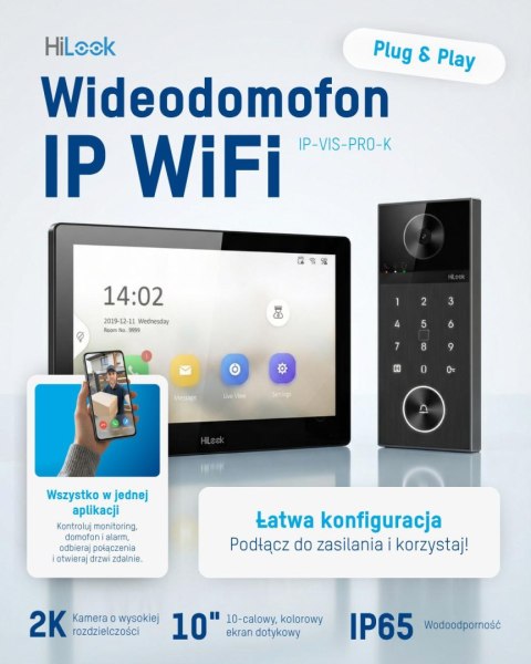 Zestaw wideodomofonowy IP Hilook IP-VIS-PRO-K(W) White