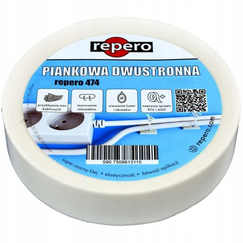 TAŚMA REPERO 474 PIANKOWA 18MMX5M