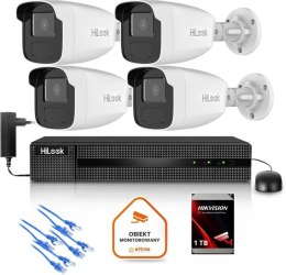 Zestaw monitoringu Hilook 4x kamera IPC-B440H(4mm)(C) z dyskiem 1TB
