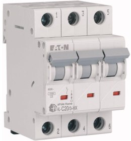 EATON WYŁĄCZNIK NADPRĄDOWY C 20A 3P 3M 6KA HN-C20/3