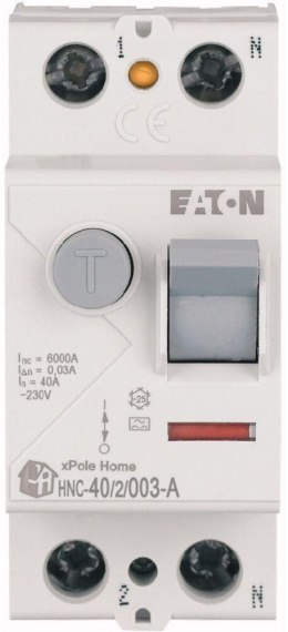 EATON WYŁĄCZNIK RÓŻNICOWOPRĄDOWY 40A 2P 2M 30MA A 6KA