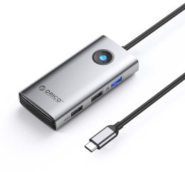 Hub USB Orico 5Gbps, USB-A, 2xUSB-A 2.0, PD60W, HDMI 4K@30Hz, szary