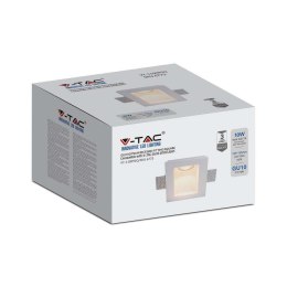 Oprawa gipsowa V-TAC GU10 kinkiet ścienny kwadrat 120x120 VT-11009 3 lata gwarancji