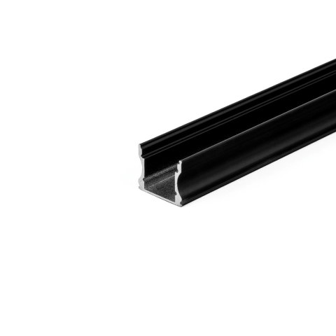 Profil do LED zestaw, ALU czarny V-TAC 2mb czarny klosz 17,2x14,4mm VT-8110