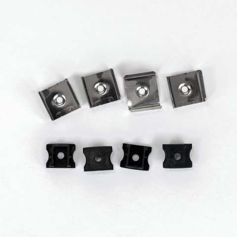 Profil do LED zestaw, ALU czarny V-TAC 2mb czarny klosz 17,2x14,4mm VT-8110