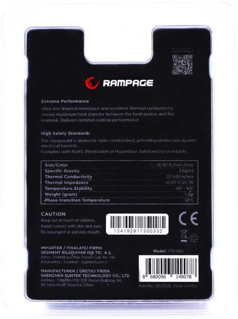 Rampage Termopad XTP-002 31×50×0,2mm PTM
