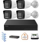 Zestaw moinitoringu IP Hilook 4x IPC-B180HA-LU tuba 8MP Smart-hybrid Light