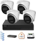 Zestaw monitoringu IP Hilook 4x kamera IPC-T260HA-LU 6MP Smart-hybrid Light