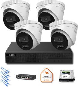 Zestaw monitoringu IP Hilook 4x kamera IPC-T260HA-LU 6MP Smart-hybrid Light