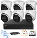 Zestaw monitoringu IP Hilook 6x kamer IPC-T260HA-LU 6MP Smart-hybrid Light