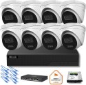 Zestaw monitoringu IP Hilook 8x kamer IPC-T260HA-LU 6MP Smart-hybrid Light