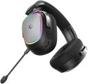 Słuchawki Rampage RETSU Słuchawki bezprzewodowe nauszne BT 2.4G RGB czarne