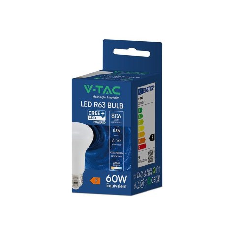 Żarówka LED V-TAC CREE CHIP 8,5W E27 R63 VT-263 3000K 806lm 6 lat gwarancji