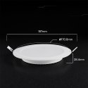 Panel wpuszczany downlight V-TAC 12W LED CREE CHIP okrągły 170x28mm VT-61012CCT 3000K-4000K-6500K 1320lm 6 lat gwarancji