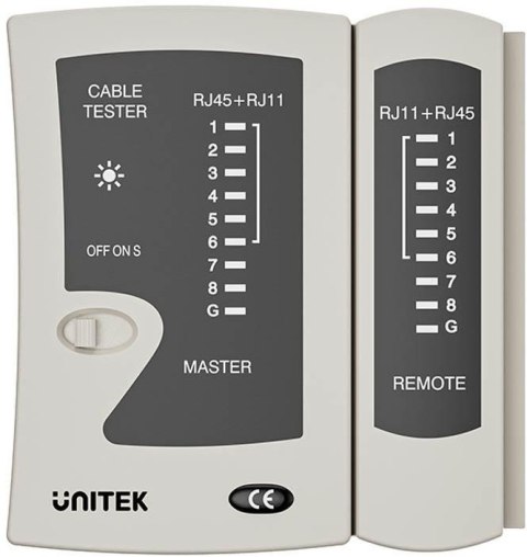 Unitek Tester kabli sieciowych RJ45/RJ11