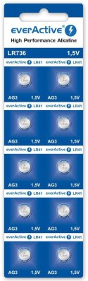 Bateria AG3 / G3 / LR736 / LR41 everActive 1,5V (blister 10 szt.)