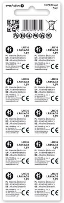 Bateria AG3 / G3 / LR736 / LR41 everActive 1,5V (blister 10 szt.)