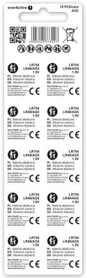 Bateria AG5 / G5 / LR48 / LR754 everActive 1,5V (blister 10 szt.)