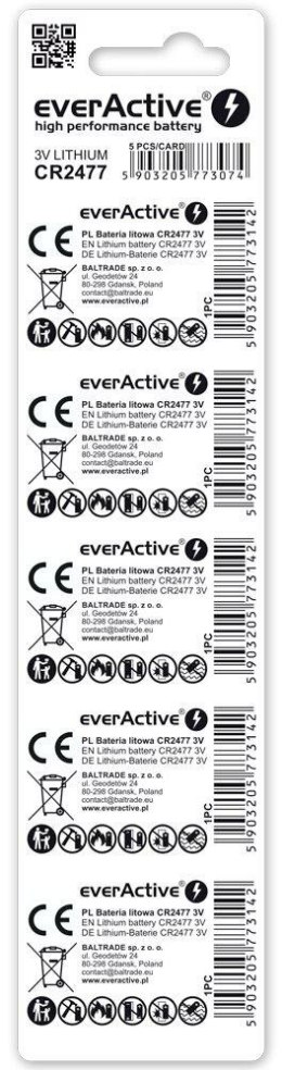 Bateria CR2477 everActive (blister 5 szt.)