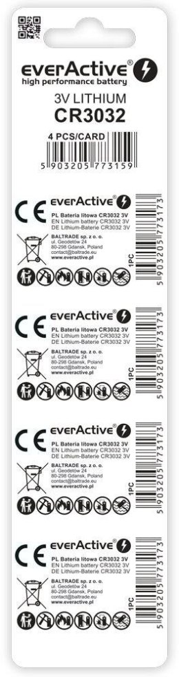 Bateria CR3032 everActive (blister 4 szt.)