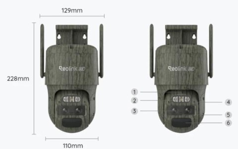 Kamera IP Reolink Trackmix Series G770 kamuflaż 8MP LTE bateryjna