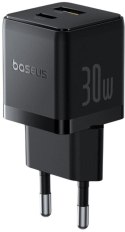 ŁADOWARKA SIECIOWA Baseus Palm P1011160A113-00 30W 1x USB-C 1x USB-A PD 3.0 QC 3.0 CZARNA