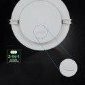 Panel wpuszczany downlight V-TAC 18W LED CREE CHIP okrągły 220x28mm VT-61018CCT 3000K-4000K-6500K 1980lm 6 lat gwarancji