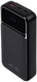 Powerbank Rivacase 20000mAh 22.5W PD 2x USB-C 1x USB-A VA2221 czarny + kabel USB-C i Lightning