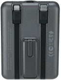 Powerbank Rivacase 5000mAh 22.5W PD Qi Magsafe 1x USB-C VA2607 szary + kabel USB-C i Lightning