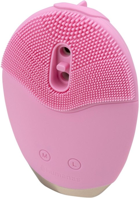 Szczoteczka soniczna do pielęgnacji twarzy Humanas Aura Foam - różowa