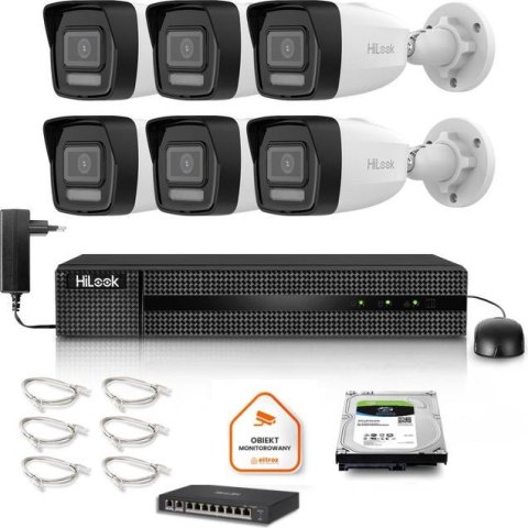 Zestaw monitoringu Hilook 6x IPC-B140HA-LU z dyskiem 2TB