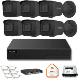 Zestaw monitoringu Hilook 6x IPC-B141H-C black z dyskiem 2TB
